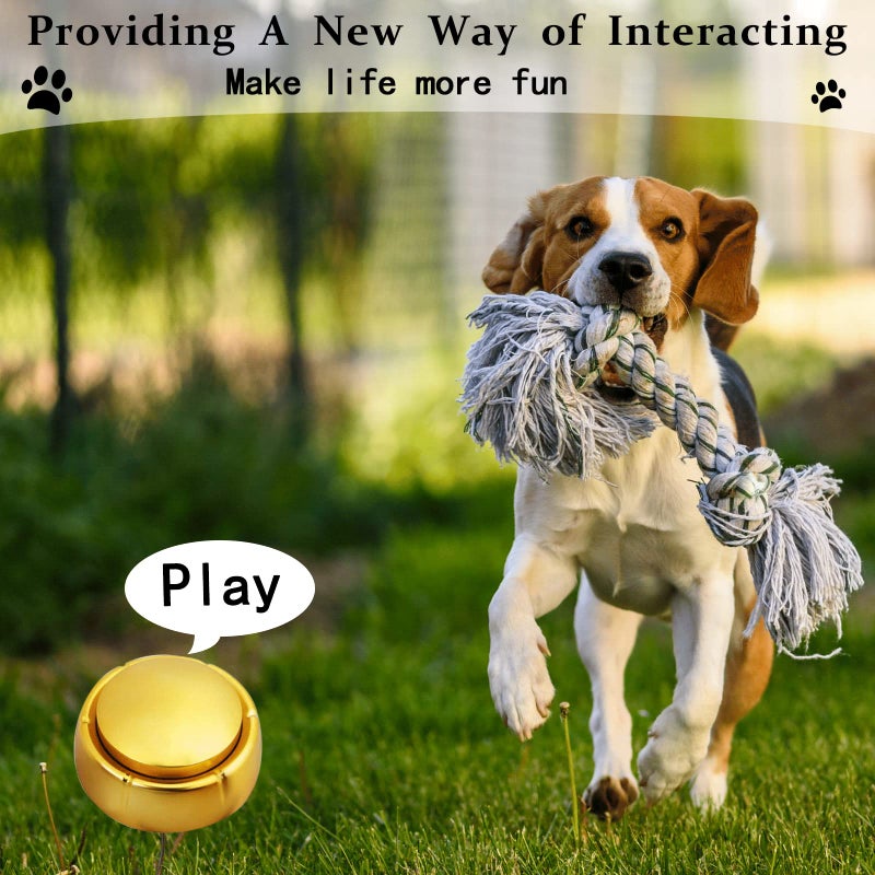VOBRAMY Gold Recordable Button - Easy 30 Sec Talk Button for Dogs & Golden Buzzer - Image 4